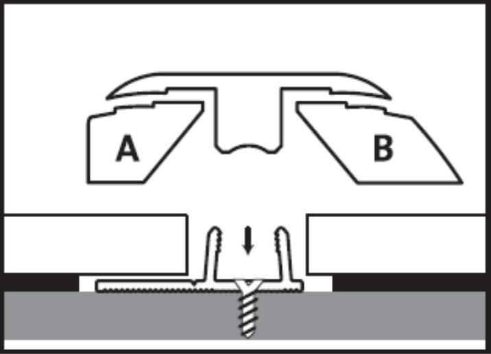 Installation profilé barre de seuil 3en1 étape 1